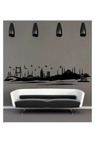 İstanbul Kadife Duvar Sticker 195X45 Cm