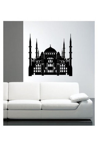 Sultan Ahmet Cami Kadife Duvar Sticker 109X113 Cm