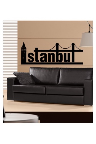 İstanbul Type-2 Kadife Duvar Sticker 127X46 Cm