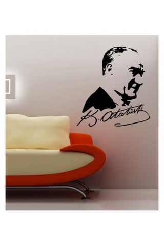 Atatürk-6 Kadife Duvar Sticker 47X51 Cm