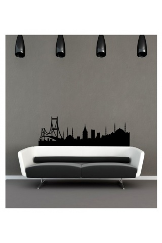 İstanbul-7 Kadife Duvar Sticker 133X42 Cm