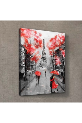 Love in Eiffel 50x70 cm Kanvas Tablo