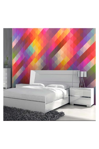 Colorful Triangles 178x126 cm Duvar Resmi