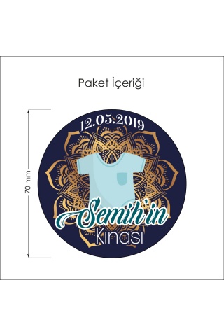 50 Adet Erkek Bebek Kınası Sticker