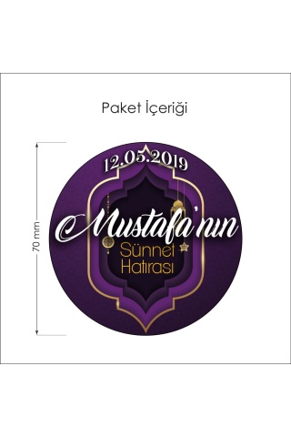 50 Adet İslami İkon Sünnet Hatırası Sticker