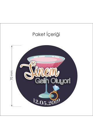 50 Adet Kokteyl Bekarlığa Veda Stickerı