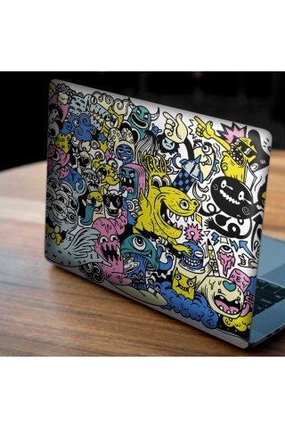 Doodle-6 Notebook Sticker, Laptop sticker,, Hp Sticker, Asus Sticker, 15.6 inç Sticker