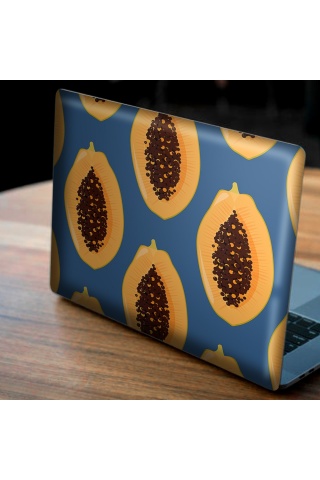 Papaya Ebruli Desen Notebook Sticker, Laptop sticker,, Hp Sticker, Asus Sticker, 15.6 inç Sticker