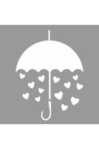 Raining Love Stencil Boyama şablonu 30x30 cm, Duvar Stencil, Fayans Stencil, Mobilya Stencil