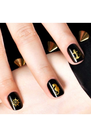 Deniz   Metalik Tırnak Sticker, Nail Sticker, Nail Art