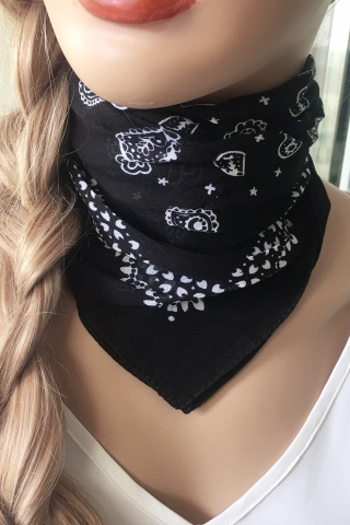 Şal Pamuklu Fular Bandana,Saç Bandı, Saç Aksesuarı