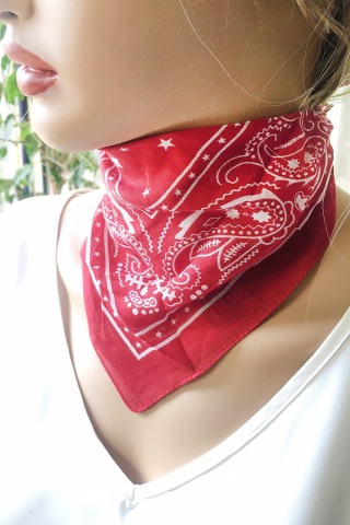 Şal Pamuklu Fular Bandana,Saç Bandı, Saç Aksesuarı