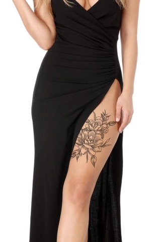 Floral-3 Geçici Dövme,Geçici Tattoo ,Vücut Dövme,Kol Bilek Dövme,Boyun Dövme,Sırt Dövme