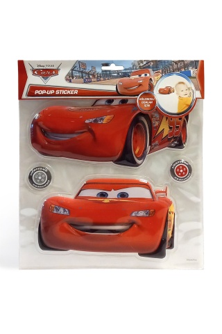 Disney Cars PVC Kabartma Çocuk Duvar Sticker-2