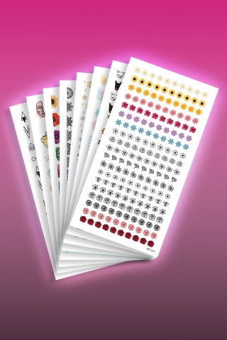 8'li Tırnak Dövmesi Seti, Tırnak Sticker Seti, Nail Art, Tattoo