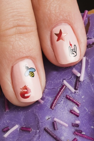 Şekil- 2 Tırnak Dövmesi, Tırnak Tattoo, Nail Art, Tırnak Sticker