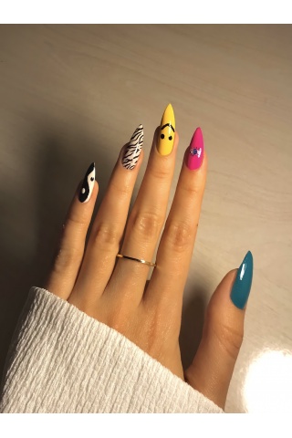 Zebra Desenli Tırnak Dövmesi,Tırnak Tattoo,Nail Art ,Tırnak Sticker