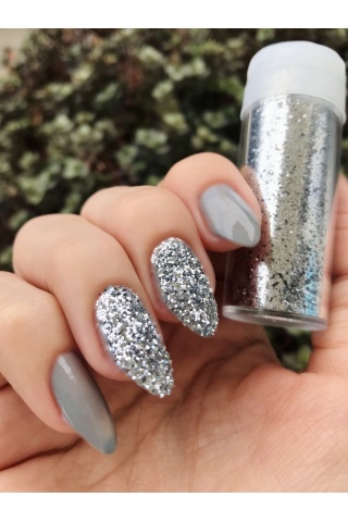 Gümüş Rengi Tırnak Süsleme Simi , Vücut ve Makyaj Simi , Nail Art